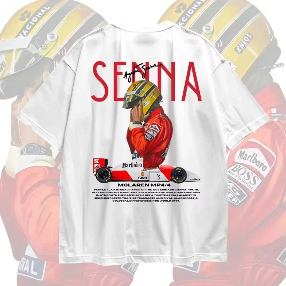2025 Ayrton Senna Formula 1 Graphic T Shirts