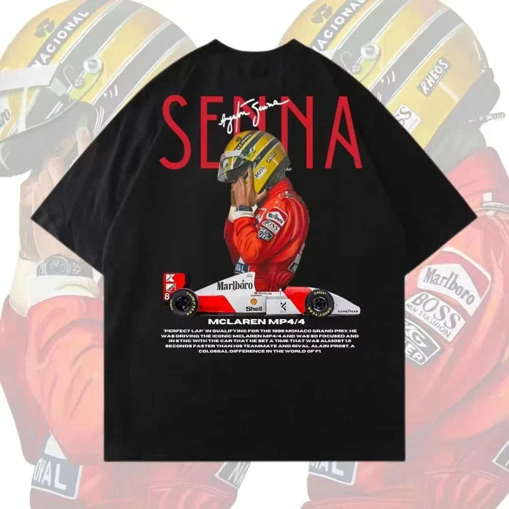 2025 Ayrton Senna Formula 1 Graphic T Shirts
