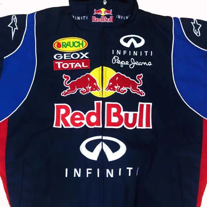 Red Bull Fleet Uniform Men Embroidery Padded Jacket