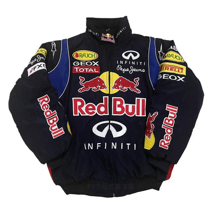 Red Bull Fleet Uniform Men Embroidery Padded Jacket