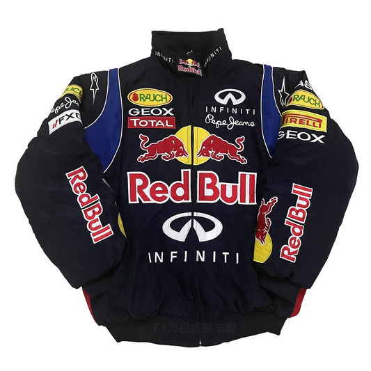 Red Bull Fleet Uniform Men Embroidery Padded Jacket