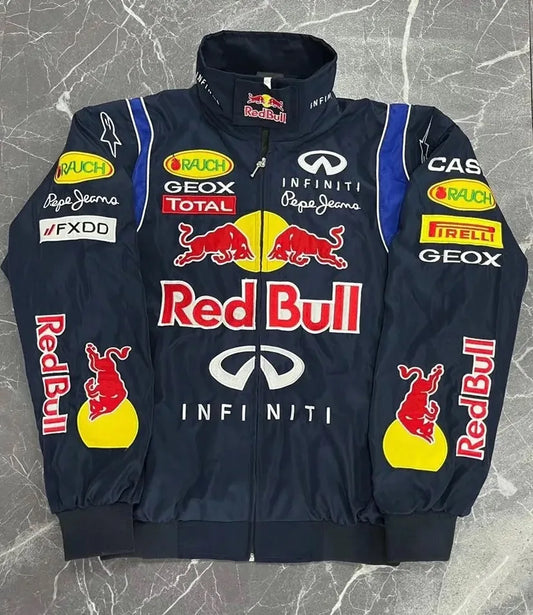 Red Bull Fleet Uniform Men Embroidery Padded Jacket